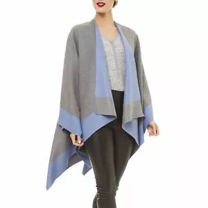Women's Shawl Wrap Poncho Ruana Cape Cardigan Sweater Open Front for Fall Win... - Picture 1 of 6