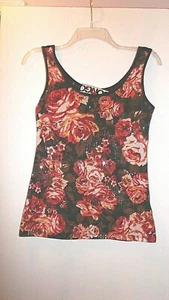 BONGO SEQUIN FLORAL PRINT TANK NWT MISSES SMALL - Bild 1 von 2