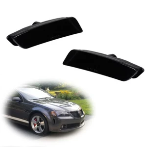 2PCS Smoked Front Bumper Side Marker Light Lamp Housing For 2008-2009 Pontiac G8 - Picture 1 of 8