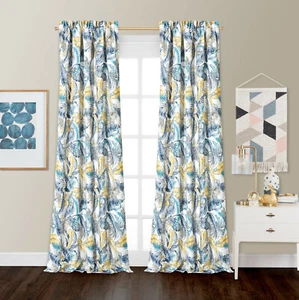 Aster Heavyweight Curtains, Set of 2 Room Darkening Panels - Picture 1 of 2