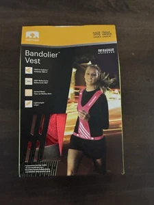 NIB Pink Nathan Bandolier One Sz High Visibility Reflective Running Safety Vest - Picture 1 of 3