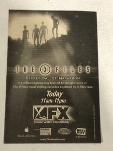 X-Files Tv Series Vintage Print Ad David Duchovny Gillian Anderson TPA8 - Picture 1 of 2
