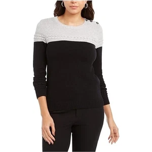 Charter Club Para Mujer Bicolor Metálico Plateado Cuello Redondo Talla X-Pequeña - Imagen 1 de 11