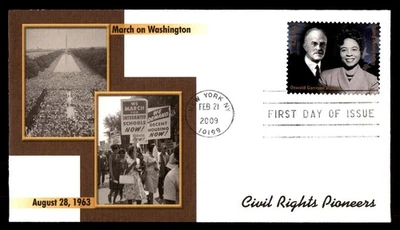 Mayfairstamps US FDC 2009 Oswald G Villard Daisy G Bates Protesters First Day Co - Image 1 of 2