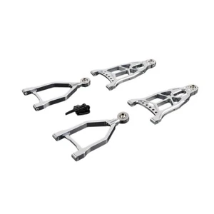 Alu CNC Querlenker Set vorne HPI u. Rovan Baja 5B, 5T u. 5SC in silber NEU - Bild 1 von 3