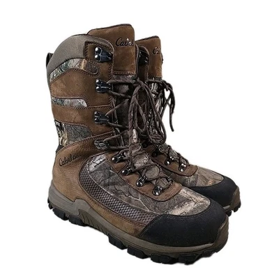 Cabelas Mens 9 Camo Waterproof Insulated Tall Hunting Boot Gore-Tex Thinsulate - Image 1 of 4