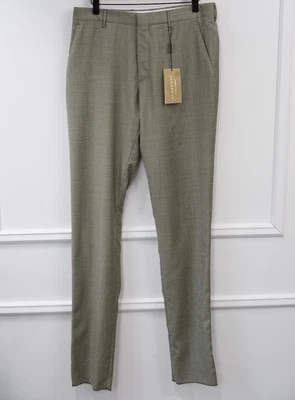 Hombres Burberry Pantalones Pantalones Stirling Verde Brillante Hecho I Italia US38 W32 L37 Foto 1 de 4