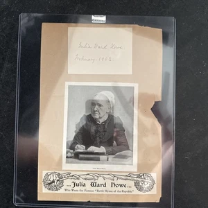 Julia Ward Howe Authenticated Signed Card 1902 - Picture 1 of 5