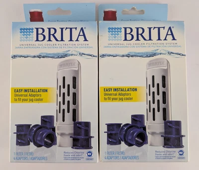 2 Pack - Brita Universal Jug Cooler Replacement Filters & Adapters - JUGKITB4 - Image 1 of 3