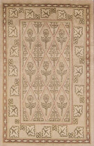 Luxury Nepalese Rug Hand-Knotted Beige 4x6 ft - Picture 1 of 18