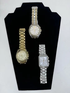 Lot 3 Michael Kors Watches Womens 5166, 5350, 5603 Gold Not Tested-Parts Only - Picture 1 of 24