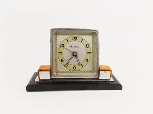 Reloj despertador vintage años 50 Chronotechna Checoslovaquia cromado reloj de mesa escritorio - Imagen 1 de 4