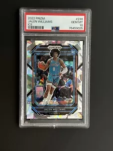 2022 Panini Cracked Ice #246 Jalen Williams Thunder RC PSA 10 Gem Mint J-Dub OKC - Picture 1 of 2