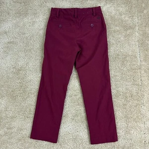 Vineyard Vines Performance Golf Pants Boys 6 burgundy Polyester Adjustable - Picture 1 of 14