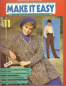 80s Make It Easy Sewing Pattern No.11 Blouse Drawstring Trousers Size 8-16 - Picture 1 of 2