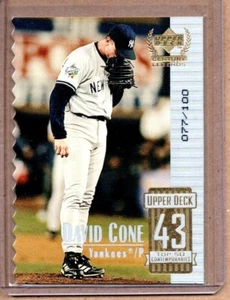 1999 UPPER DECK CENTURY LEGENDS DAVID CONE #rd #rd 077 / 100 - Picture 1 of 2
