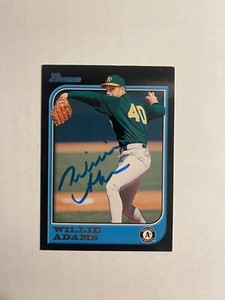 Oakland Athletics WILLIE ADAMS Signed Card