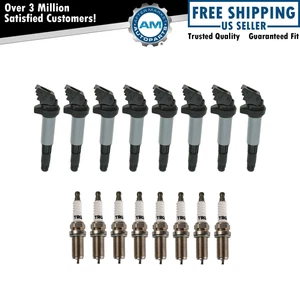 Ignition Coil & Iridium Spark Plug Kit Set for BMW 5 6 7 X Series 4.8L V8 - Picture 1 of 3