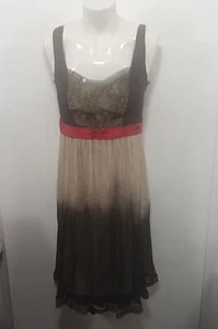 Dp Jeans Brown Ombre Y2K Cocktail Dress Sz 40 Fit 10 - Picture 1 of 12