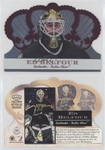 2000-01 Pacific Crown Royale Red Ed Belfour #34 HOF