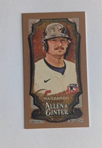 2024 Topps Allen & Ginter Gold Boarder #167, Kyle Manzardo Rookie - Picture 1 of 2