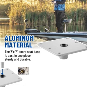 Boat Seat Pedestal Base Plate Boat Seat Base Aluminum Boat Seat Mount 7" x 7" - Picture 1 of 10