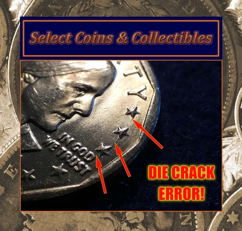 1979-D Susan B Anthony Dollar w/ Die Crack Error! #2143 Cover