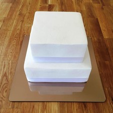Quadrato Torta Board - Bronzo Specchio