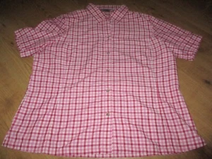 schöne sportliche Damen Outdoor Trekking Kurzarm Bluse CMP Gr. 48 pink weiß kari - Bild 1 von 4