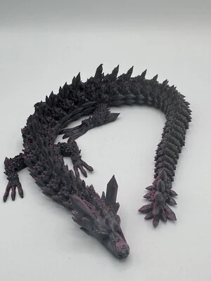 Dragão de cristal articulado impresso em 3D decoração home office brinquedo inquietação 14"" - Imagem 1 de 3