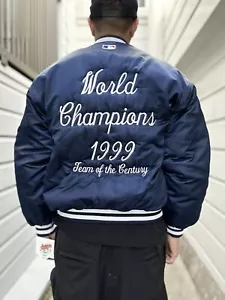 Vintage Starter New York Yankees Nuovissimo Con Etichette Campi Mondiali 1999 Deadstock - Foto 1 di 21