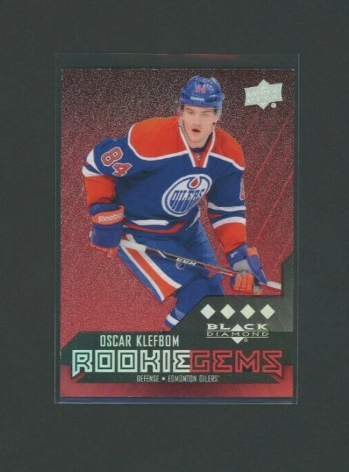 2014-15 Upper Deck Black Diamond Gems Star Rubies /150 Oscar Klefbom #236 Rookie - Image 1 of 1
