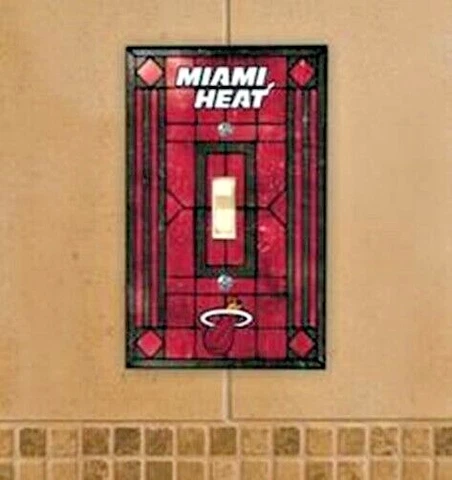 The Memory Company Miami Heat Art Glass Light Switch Cover… Cover