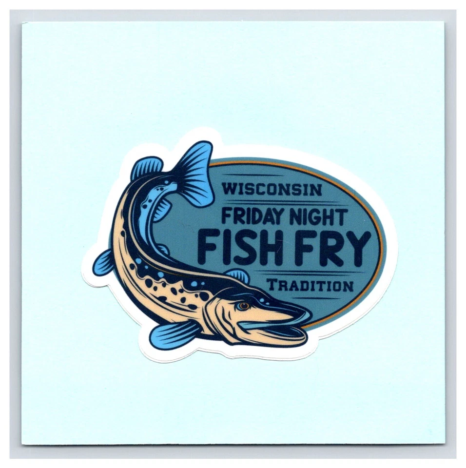 MARK'S EMPORIUM Sticker: Wisconsin - Friday Night Fish Fry Tradition