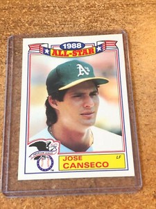 1989 Topps Baseball 1988 All Star Commemorative # 6 Jose Canseco Outfield