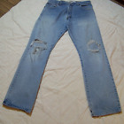 Levi's 517 Distressed Destroyed Boot Cut Jeans - Size 35 X 34 - Measures 34 X 34
