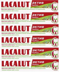 Lacalut Herbal 6 x 75 мl Medical Toothpaste Made Germany Value Pack - Picture 1 of 1