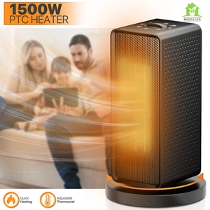 1500W Electric Space Heater Fan Adjustable Coil Heating w/Removable Air Filter - Picture 1 of 13