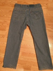 LEVI'S 505 JEANS REGULAR STRAIGHT LEG MEN'S 39 X 31 BLUE DENIM COTTON VINTAGE - Picture 1 of 4