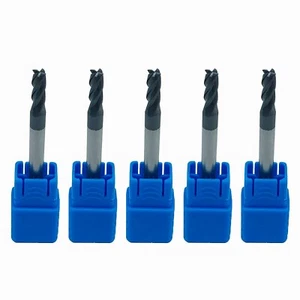 5pcs HRC45 D3.5 tip diameter 3.5mm 4 Flute End Mill Tungsten Milling Cutter Bits - Picture 1 of 7