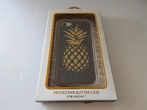 DABNEY LEE Protective Glitter Case iPhone SE/8/7 Pineapple/Gold GL/Clear/Black - Picture 1 of 10