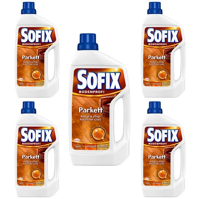 SOFIX Bodenprofi Parkett, Bodenreiniger mit Edelholz Pflege Wachs - 5x1 Liter - Bild 1 von 3