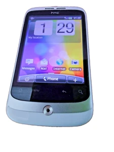 Teléfono Móvil HTC Wildfire - Plateado/Blanco, Desbloqueado, Probado - Buen Estado - Imagen 1 de 7