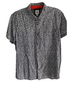FARRELL London Men’s Shirt Oxford White, Blue Size XL Short Sleeve Cotton Linen - Picture 1 of 8