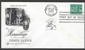 1037 Art Craft FDC - 4 1/2 cent -The Hermitage, Home of Andrew Jackson - Picture 1 of 1