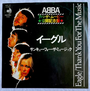 ABBA -Eagle/Thank You For The Music- Rare Original Japanese 7" + Picture (Vinyl) - Picture 1 of 6