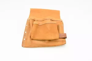 Vintage Rindsleder gespalten schwer Werkzeug Gürteltasche, Tasche Leder Werkzeughalter Argentinien - Bild 1 von 7