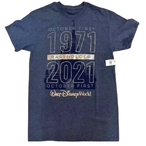 Neu mit Etikett Disney 50. Jubiläum 1. Oktober 2021 Tag des Passholders T-Shirt Tee XXL - Bild 1 von 2