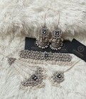 Faryal Makhdoom Pakistani Indian Bridal Necklace Earrings Tikka Jewellery Set UK