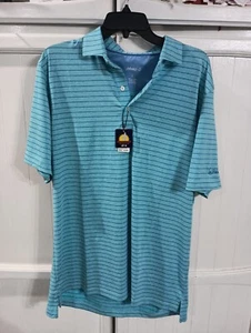 NEW Mens Johnnie-O Short Sleeve Polo, UPF 50, La Paloma, Blue, Size L - Picture 1 of 7
